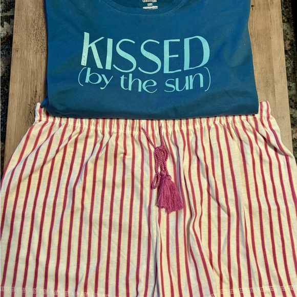 George Other - George Blue and Pink PJ short and tee Set